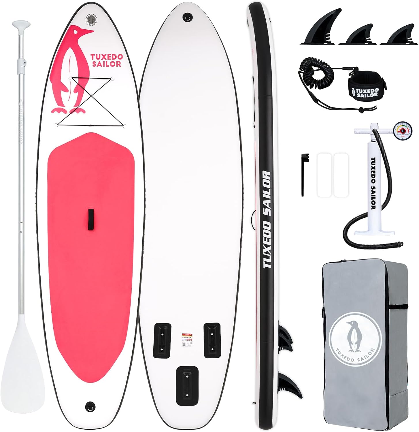 Tuxedo Sailor SUP Gonfiabile Adulti 320 cm Stand Up Paddle Board, Tavola da SUP Paddle Board con Accessori, Tavola Gonfiabile 2 Posti