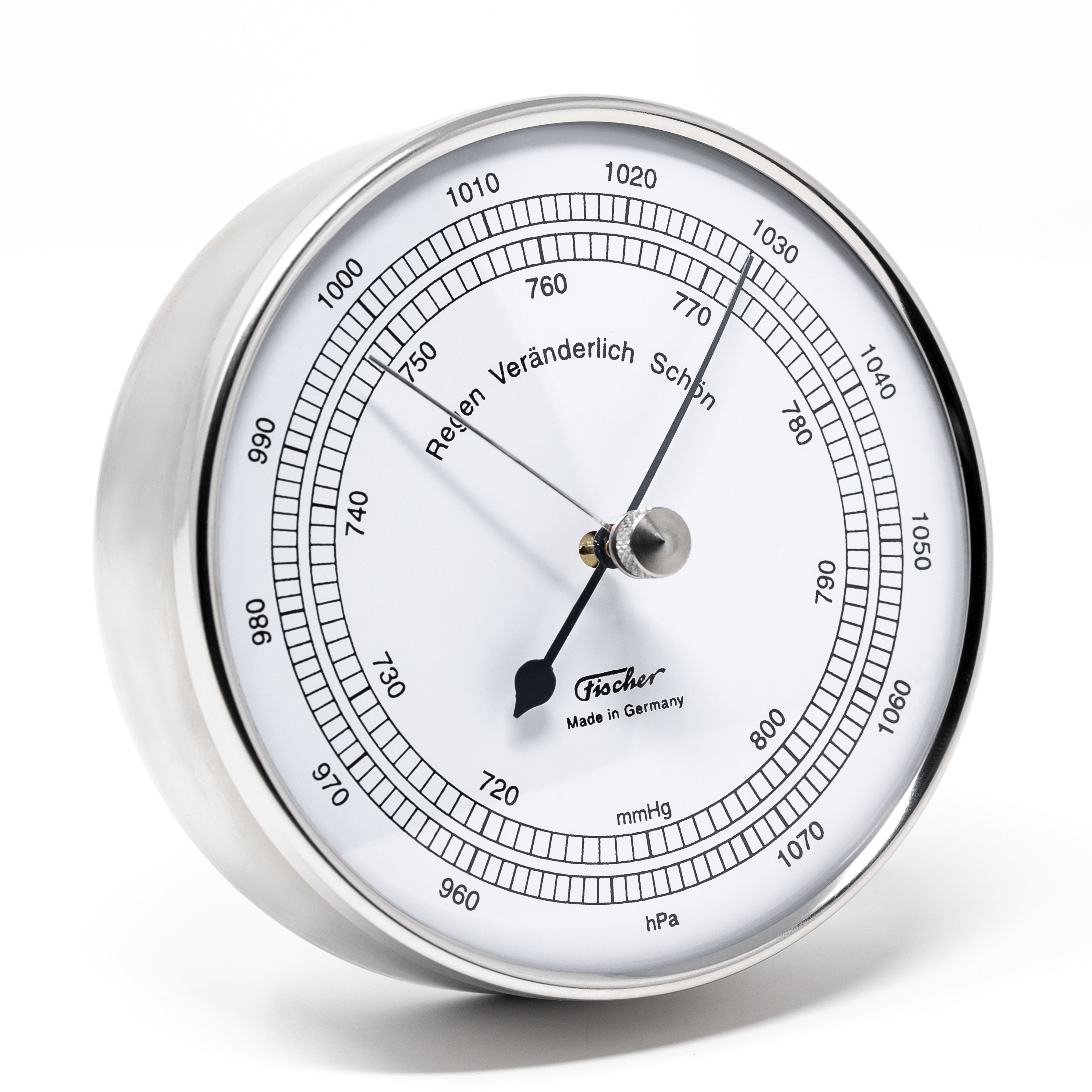 Außenwetterstation Fischer 15.01 Barometer 103mm Edelstahl Made in Germany