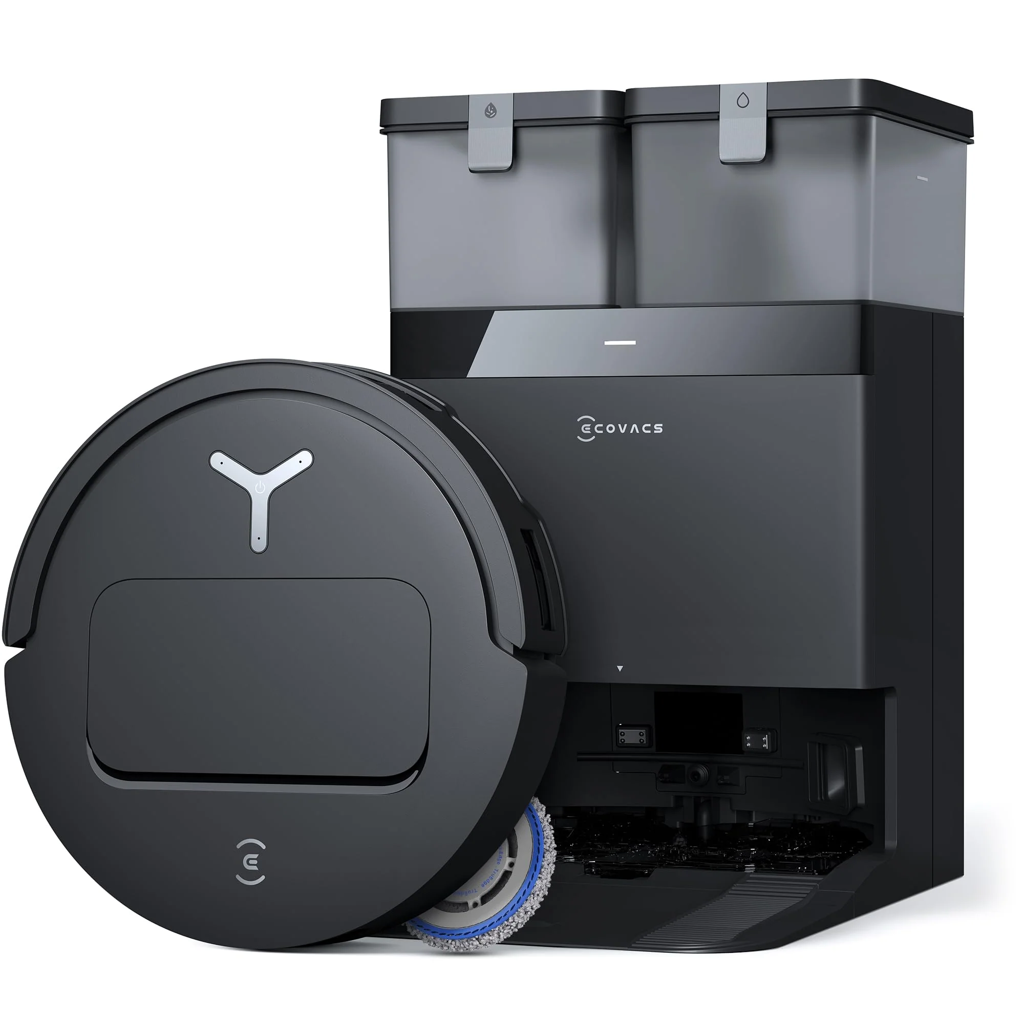 ECOVACS DEEBOT T50 PRO Omni Saugroboter mit Wischfunktion, Ausfahrende Seitenbürste und Wischmopp, 15.000 Pa, T30 PRO OMNI-Upgrade, Auto Zugabe von Reinigungslösung, Moppwäsche mit 75°C heißem Wasser