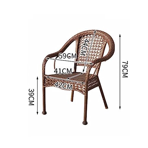 JHKZUDG Sedie Da Pranzo Per Patio Set Di 2,Bistro Rattan Chair,Sedie Per Vimini Impilabili in PE All'aperto,Sedie A Braccio Esterno A Secco Rapido : Amazon.it: Giardino e giardinaggio