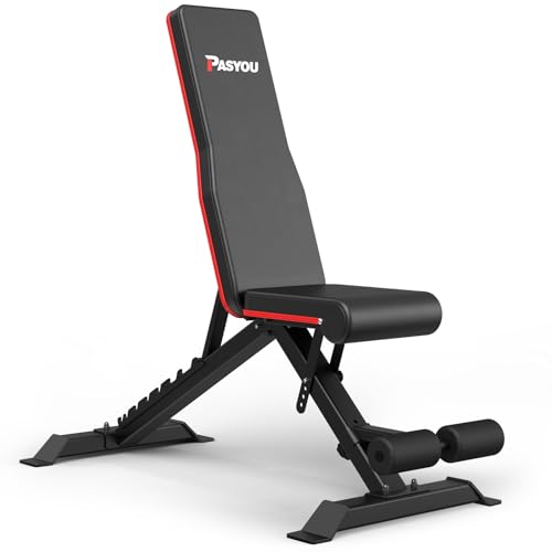 PASYOU Panca pieghevole da allenamento con 9 x 4 x 3 posizioni regolabili, multi panca inclinata come addominale e schiena per casa, carico massimo 318 kg : Amazon.it: Sport e tempo libero