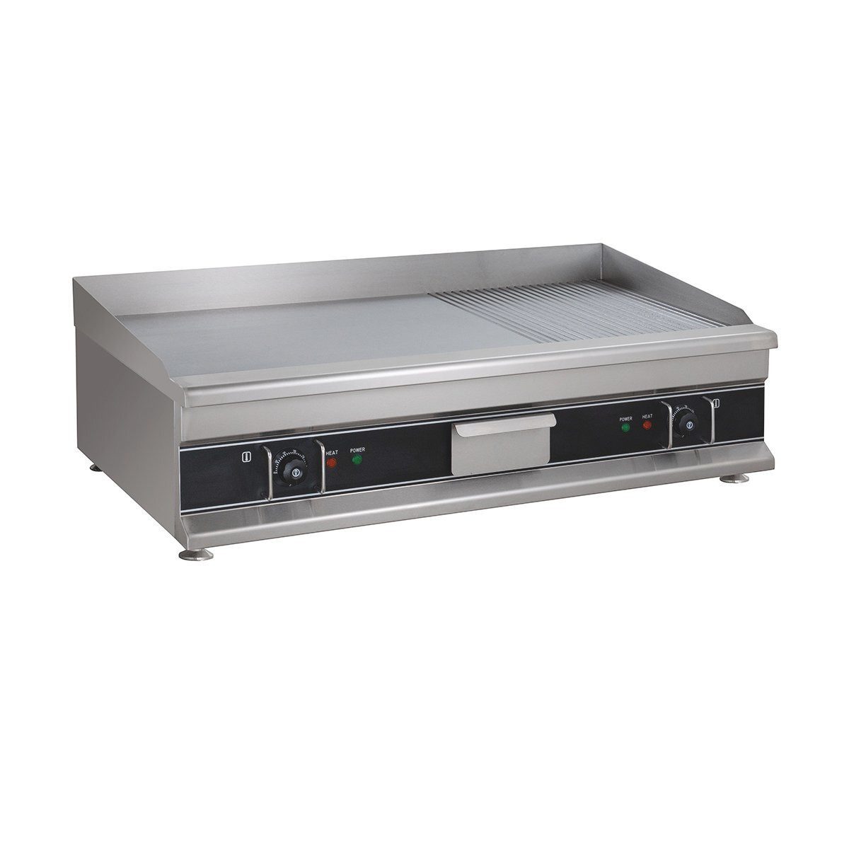 Elektrogrill Elektro-Grillplatte 100 x 40 cm, glatt / gerillt - Tischgerät