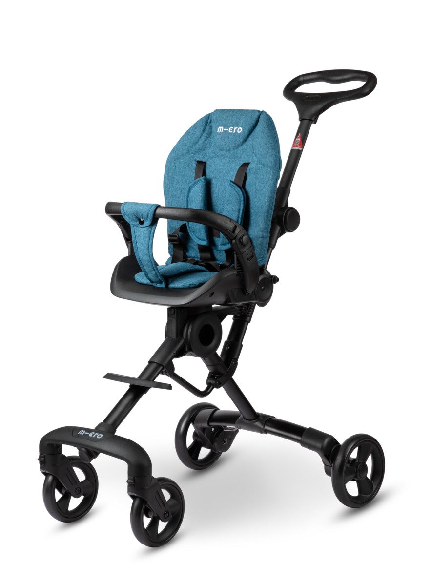 Dreirad-Kinderwagen micro trike 360 grad aqua inkl. LED Rollen