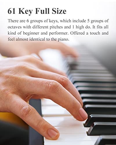 Eastar EK 10S Tastiera Musicale Pianoforte, 61 Tasti Dimensioni Standard Elettronica Pianola Verticale per i Principianti con Pedale Sustain e Libro Musicale Stand, Essenziale Regalo : Amazon.it: Strumenti Musicali