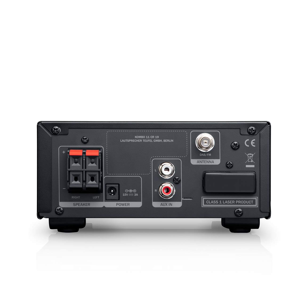 Mini-Stereo-Anlage mit Bluetooth DAB+ und CD-Player USB-Anschluss 2-Wege-Stereolautsprecher Fernbedienung Lautsprecherkabel