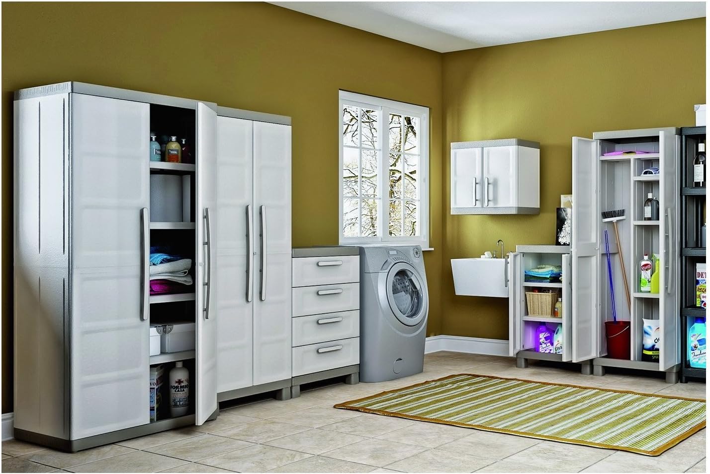 Keter Excellence Armadio per interni ed esterni, colore: beige/sabbia, 89 x 54 x 182 cm