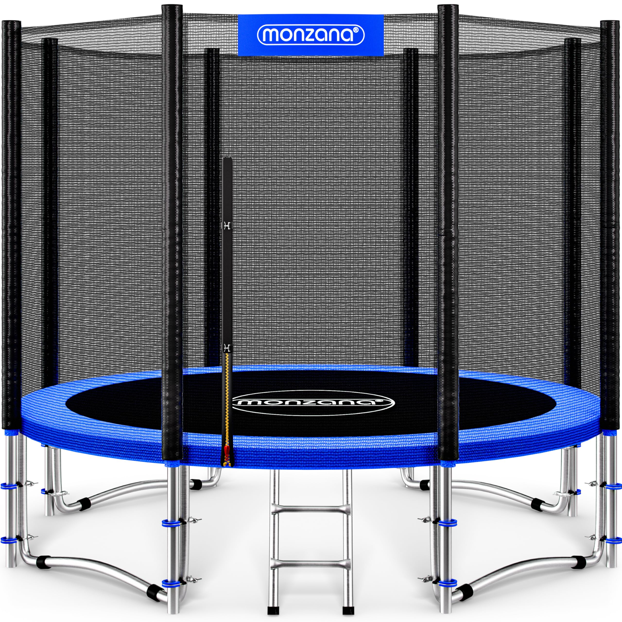 Trampolin 183 244 305 366 427 cm TÜV SÜD GS zertifiziert Sicherheitsnetz Leiter Randabdeckung Gartentrampolin