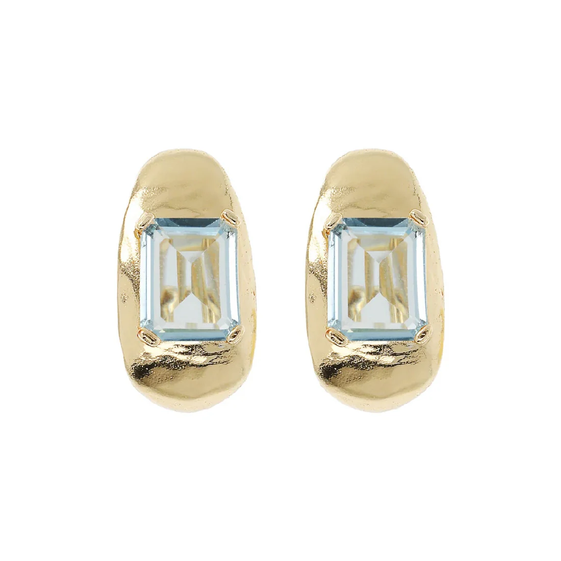 Orecchini lobo Etrusca Gioielli topazi azzurri WSET00674.BT