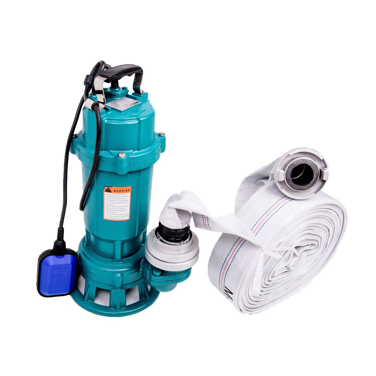 Fäkalienpumpe IBO 1500W Schmutzwasserpumpe mit 2 Kupplungen und 30m Schlauch sehr leistungsstark