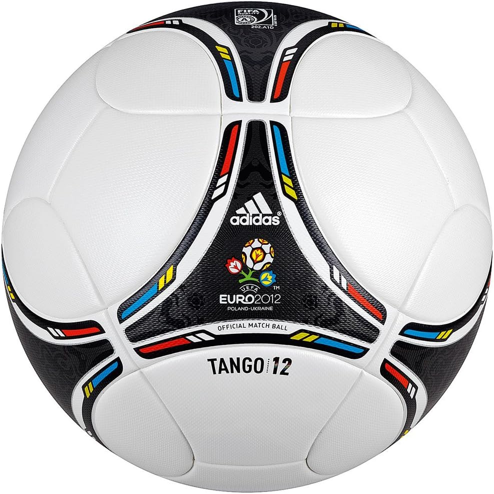 adidas Fußball Euro Top, White/Black, 5, X16857