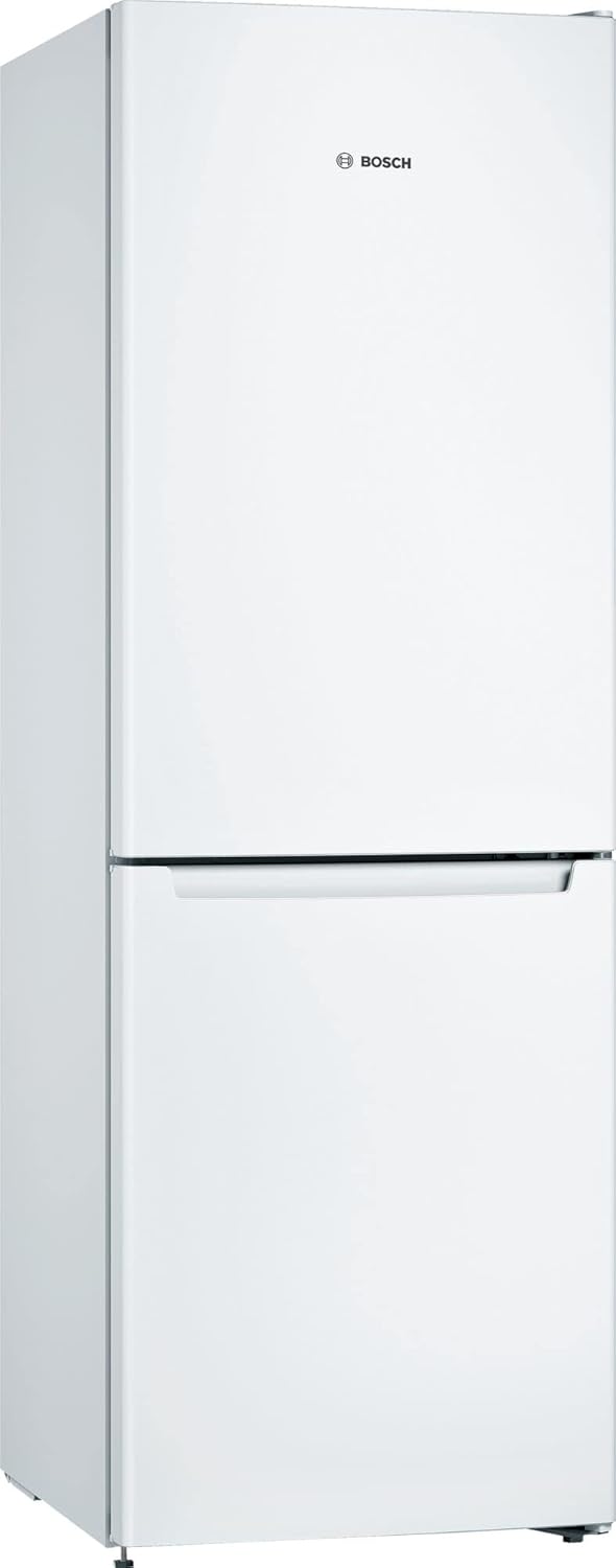 Bosch KGV39VLEAS Serie 4, Freestanding Combination Refrigerator, LowFrost, VitaFresh Drawers, LED Light, Steel, 201 x 60 cm