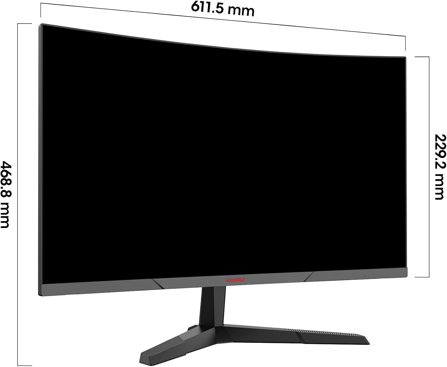 KOORUI Monitor Gaming 27 Pollici Curvo FHD 180Hz 1500R HDR10 Schermo