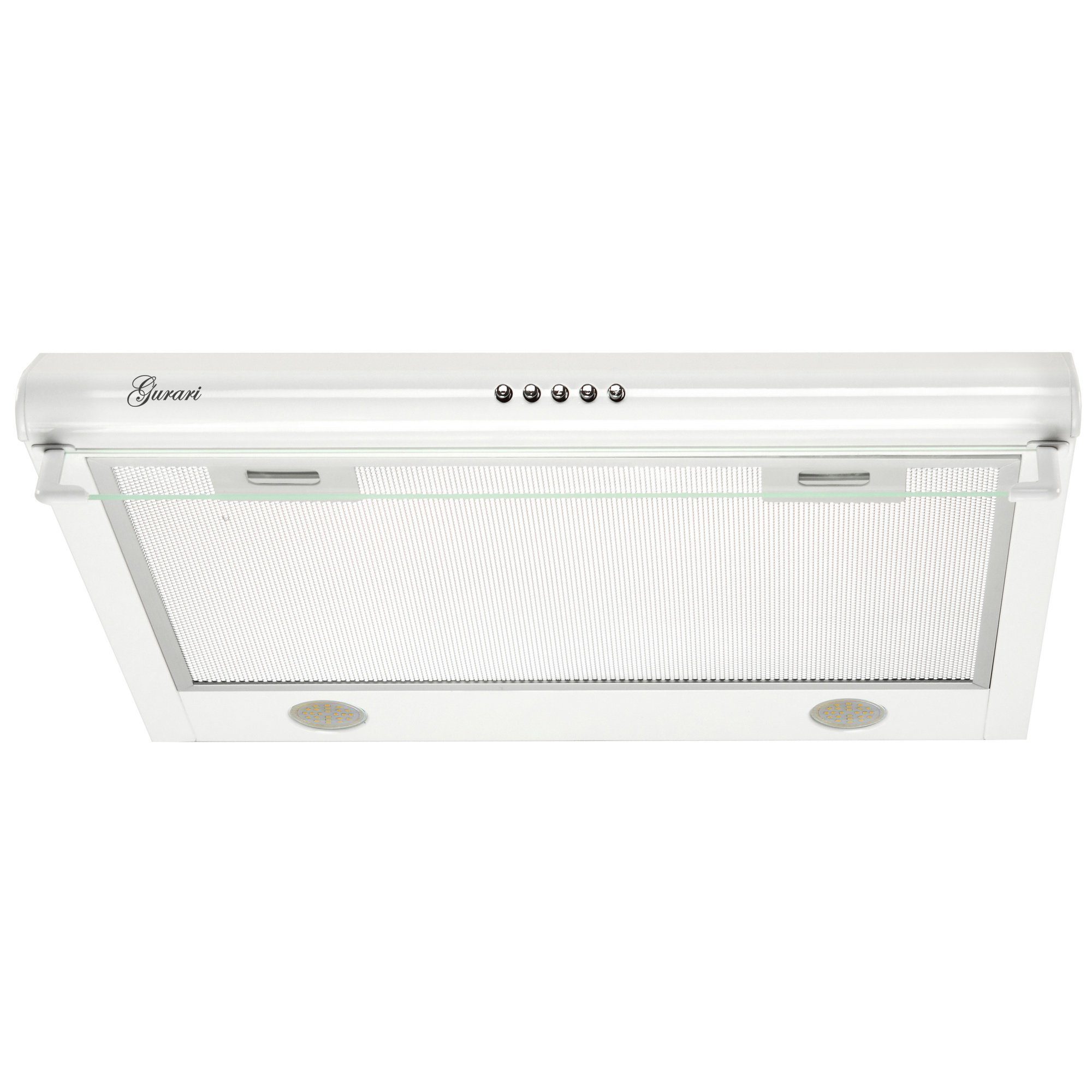 Unterbauhaube GCH F 590 60 WH Einbau Dunstabzugshaube 60 cm, 250m³/h, mit Glas, LED
