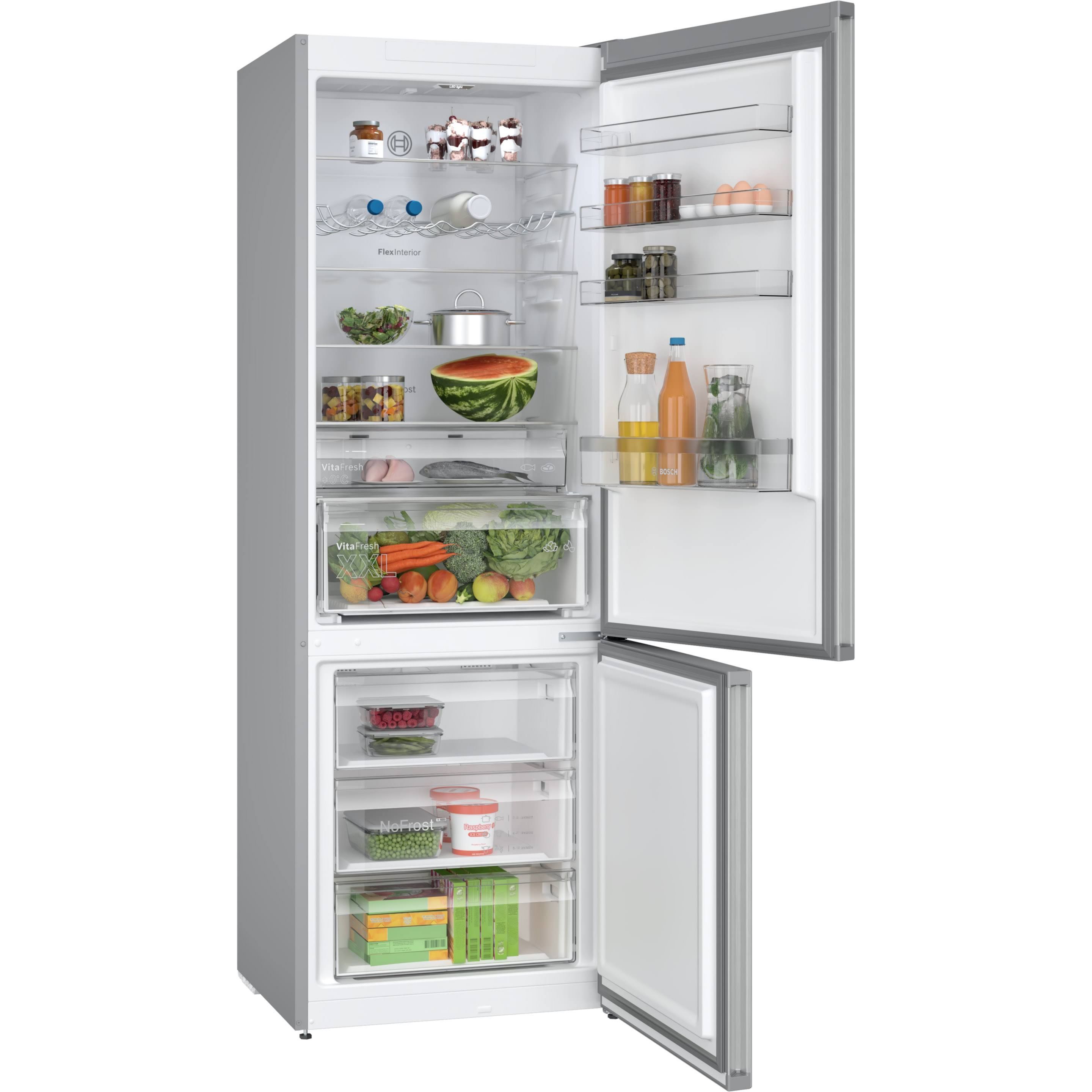 Serie 4 KGN497LDF Frigorifero con congelatore Libera installazione 440 L D Acciaio Inossidabile