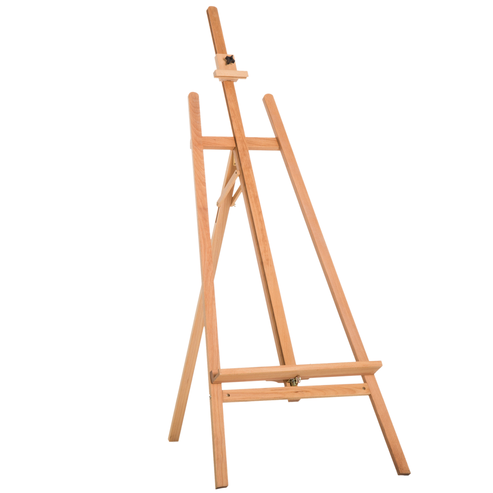 HOMCOM® Staffelei Keilrahmen 90° einstellbar mit Halterung Buche Natur