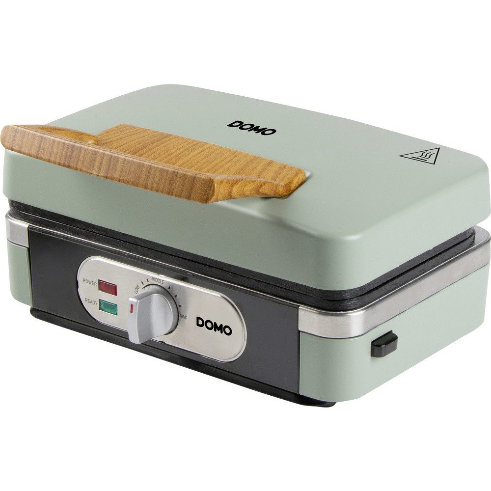 Waffeleisen DOMO SANDWICH-WAFFLE-GRILL 3-IN-1 Waffeleisen Salbei-Grün