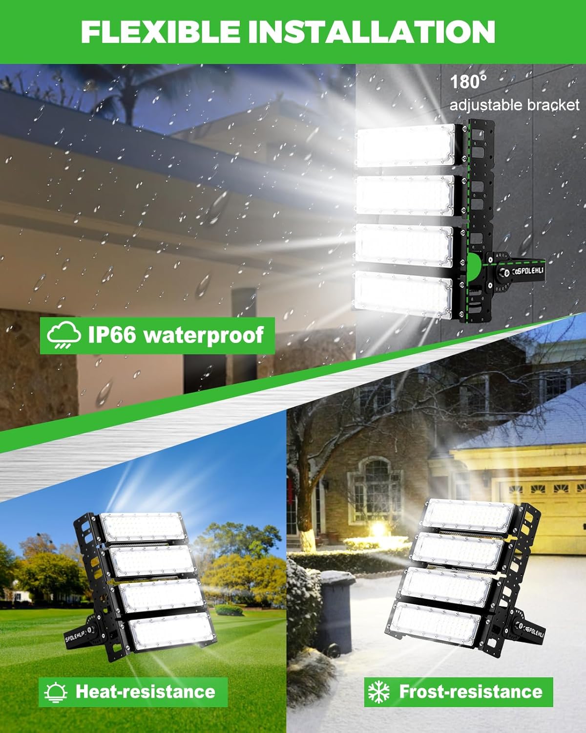 LED Strahler Flutlicht 200W Flutlicht 26000LM 6500K Stadion Flutlicht IP66 Wasserdichte Beleuchtung AC100-265V für Stadion, Spielplatz, Dock, Platz, Außenbereich Beleuchtung