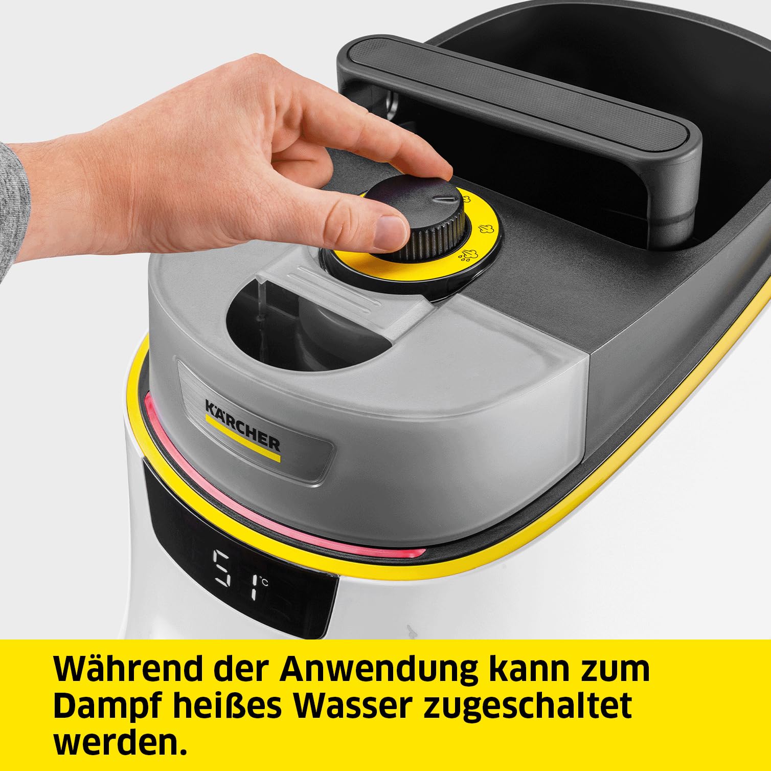 Dampfreiniger SC 5 Deluxe Signature Line Dampfdruck 4 bar VapoHydro-Funktion abnehmbarer Tank Kindersicherung Teppichgleiter