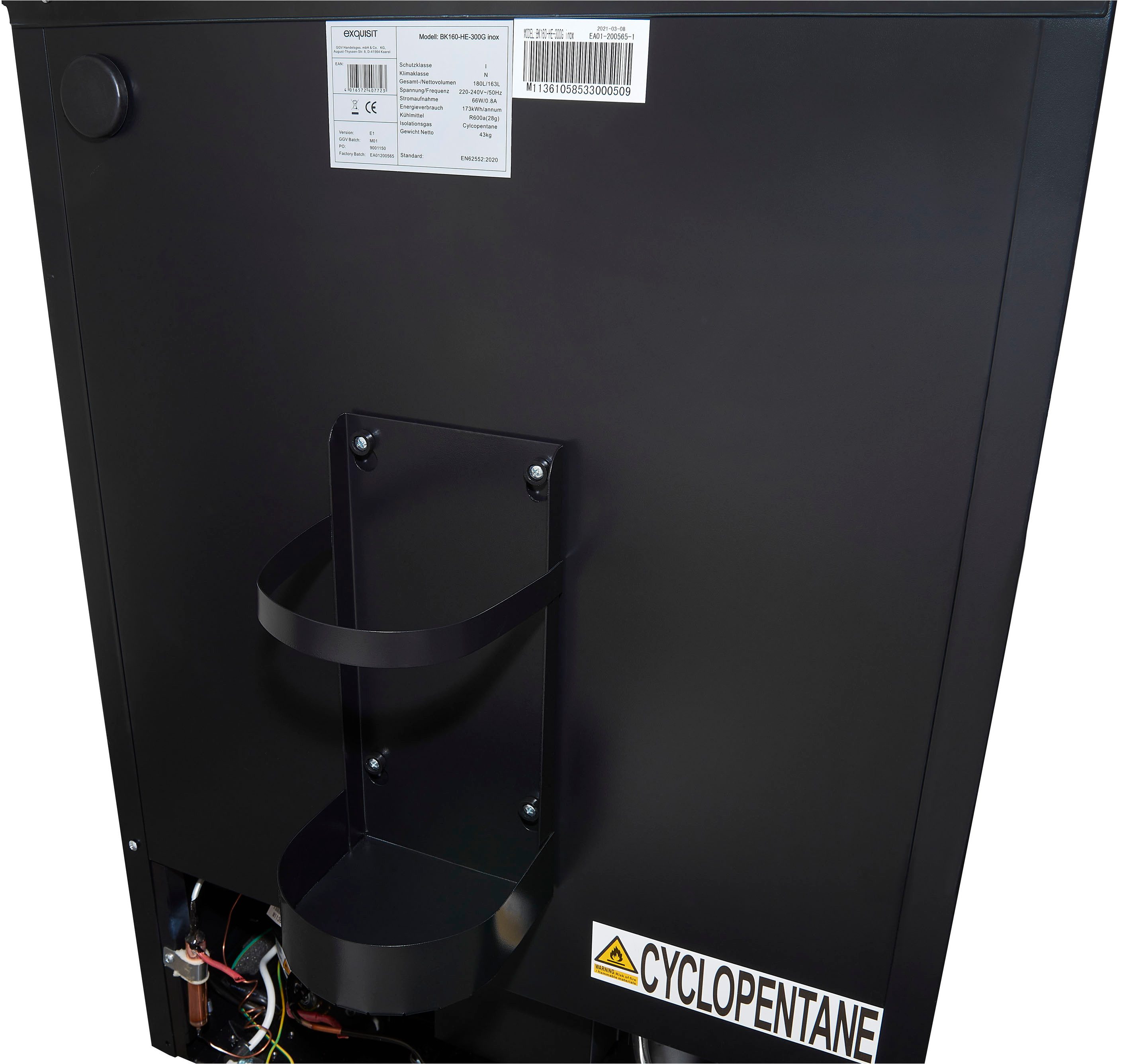 Getränkekühlschrank BK160-HE-300G inox