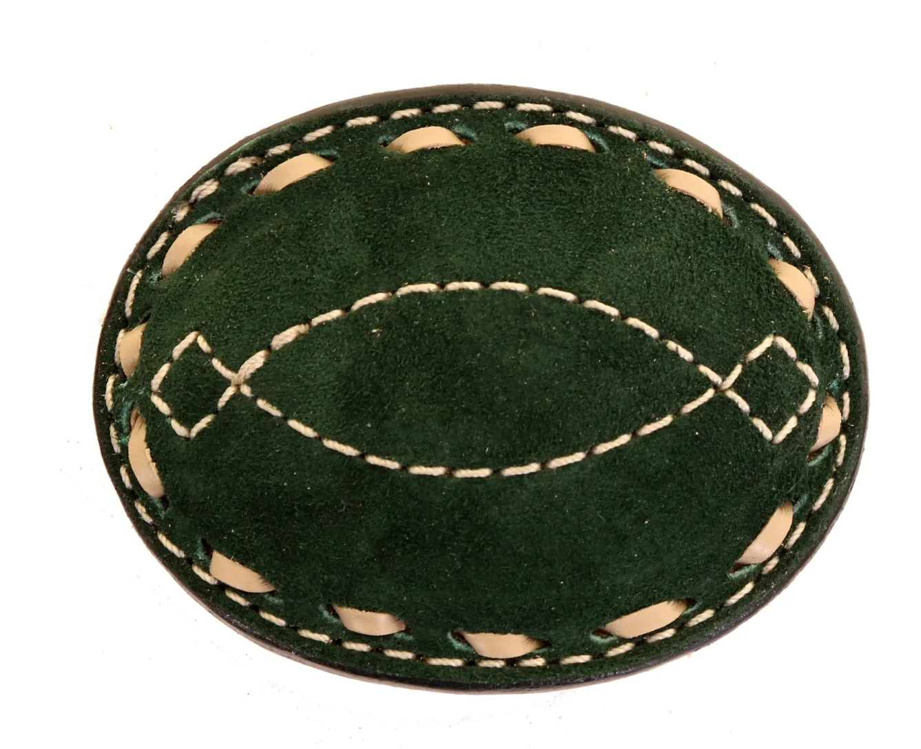 Double J Saddlery - Forest Green Suede Belt Buckle