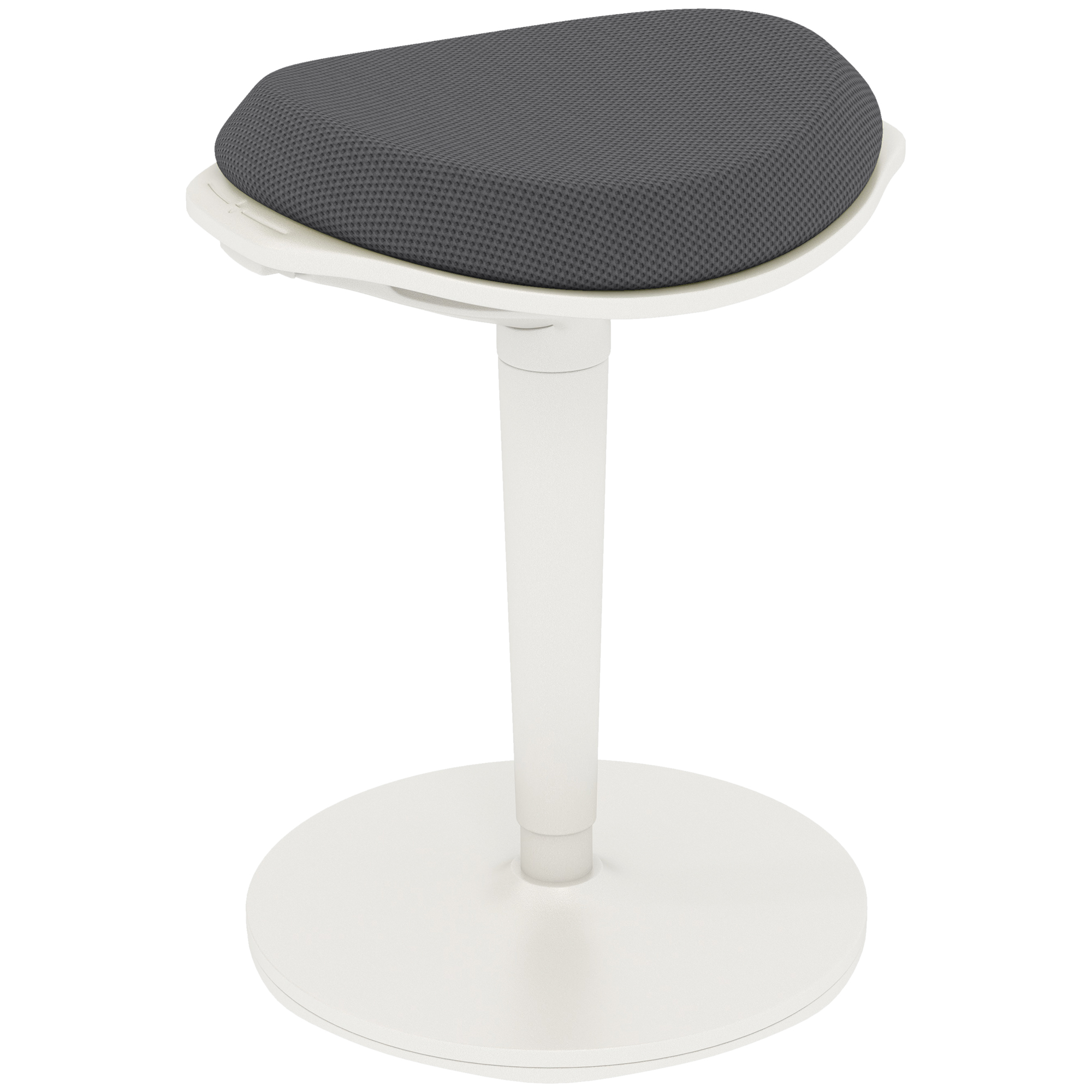 HOMCOM Pendelhocker, ergonomisch, höhenverstellbar, bis 120 kg, 42,5x35,5x56,5-71,5cm, Grau