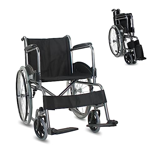 Mobiclinic®, Sedia a rotelle, Auto propulsa, Carrozzina pieghevole, Alcazaba, Seduta 46 cm, Sistema per superare i cordoli, Braccioli imbottiti, Poggiapiedi ribaltabili, Leggera, Freno sulle ruote : Amazon.it: Salute e cura della persona
