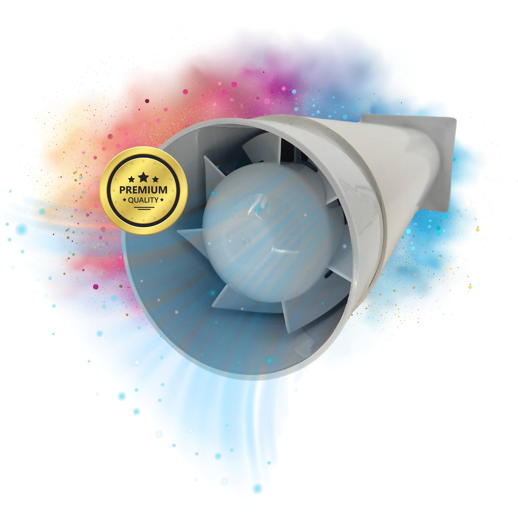 Wandventilator Dezentrale Lüftungsanlage Set Wandlüfter Rohr Haube Lüfter Küche Bad