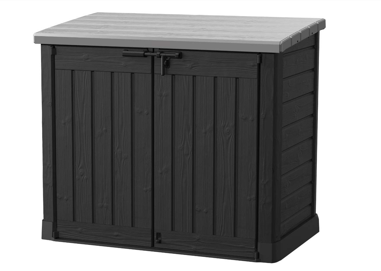 Keter Store it Out Max Mülltonnenbox 17199416 Schwarz 1200 L für 2x 240 L Tonnen wetterfest