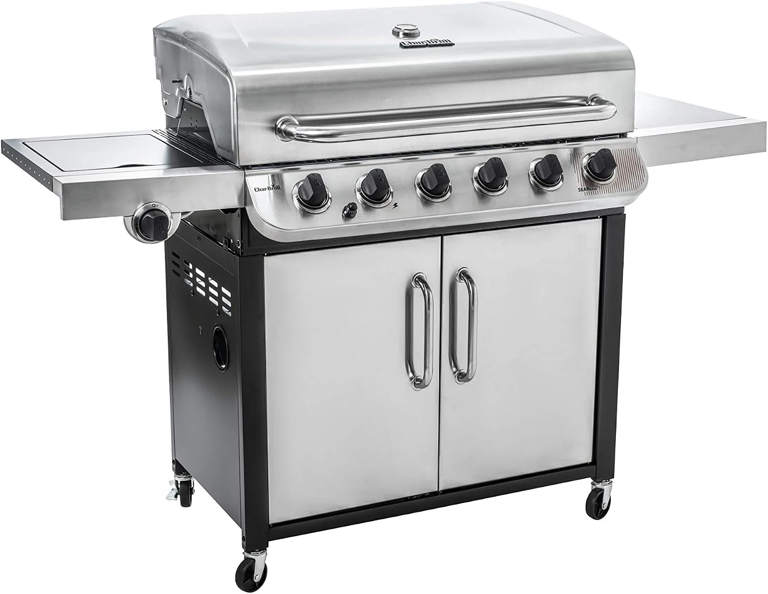 Charbroil Gasgrill, Silber/Schwarz, Char-Broil Convective 640 S XL - 6 Brenner mit Seitenbrenner, Edelstahl