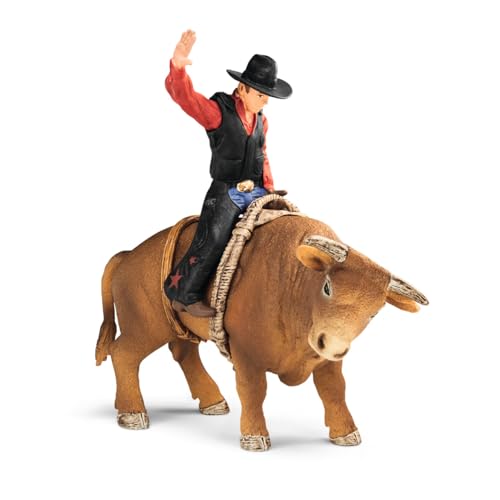 Schleich Farm World   Set di 4 giocattoli da cowboy per tifosi di rodeo e bambini dai 3 anni in su : Giochi e giocattoli