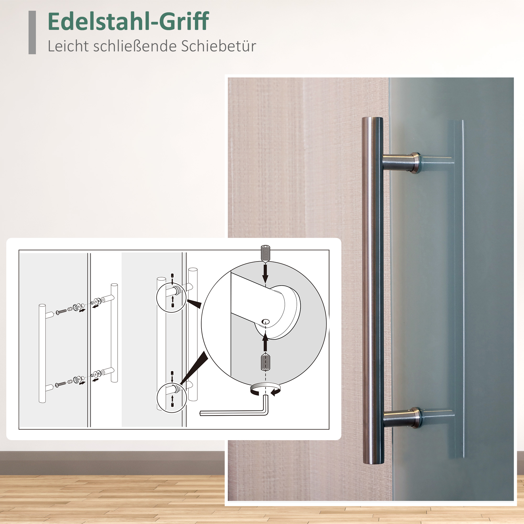 glazen schuifdeur schuifdeur kamerdeur met handgreep aan ����n zijde gesatineerd 2050 x 1025 mm