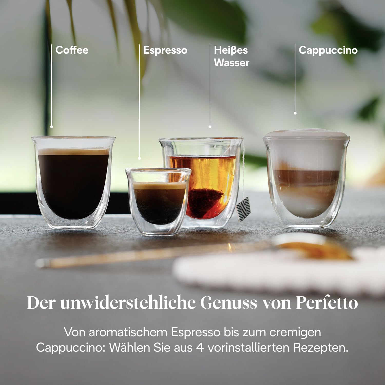 Kaffeevollautomat Magnifica Start mit 4 One-Touch-Getränken und LatteCrema Milchaufschäumsystem, 1,8 L, schwarz-grau