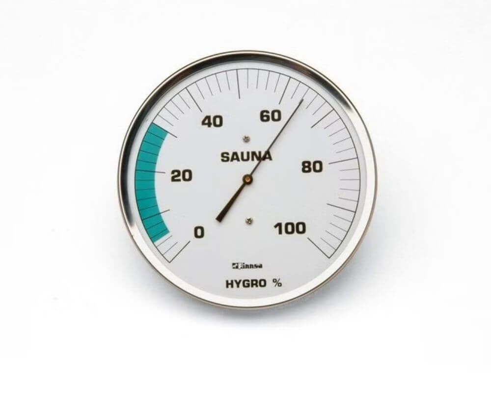 Hygrometer Sauna-Hygrometer mit 130 mm Skala - mit Flansch