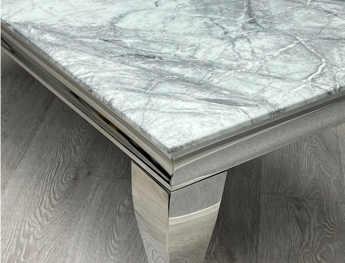 Louis Marble Coffee Table Grey