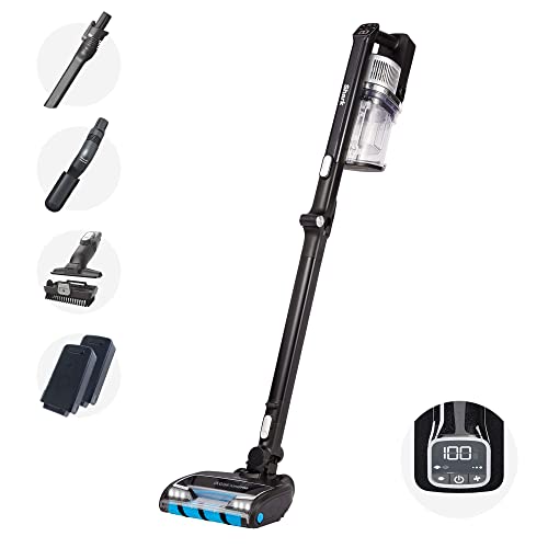 Shark Aspirapolvere Senza Fili DuoClean, Fino a 120 Minuti di Autonomia (2 Batterie), Senza Sacco, Tecnologia Antigroviglio, per Tutti i Tipi di Pavimenti, Anti Allergeni, Nero/Argento, IZ320EU : Amazon.it: Casa e cucina
