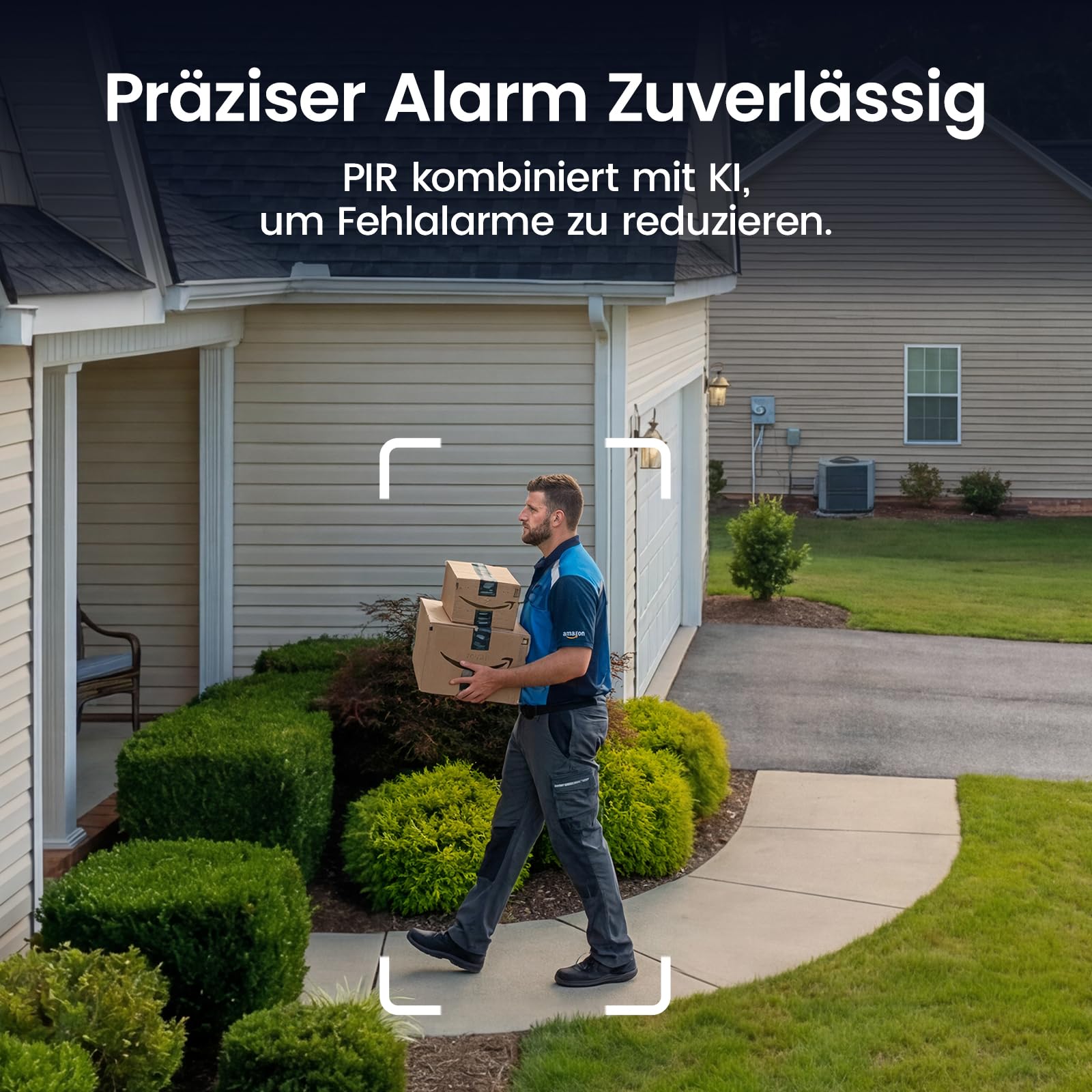 Solar-Überwachungskamera Außen C7L 4er-Kit 2K 3MP mit Basisstation 32 GB lokaler Speicher PIR-Bewegungserkennung Nachtsicht IP65
