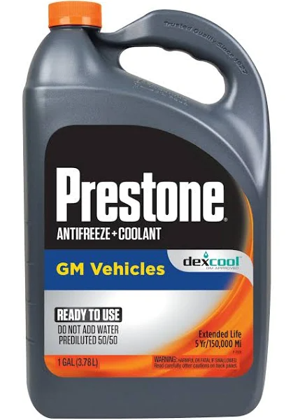 Prestone DEX Cool 50/50 Antifreeze Coolant, 1 Gal, Long Lasting Protection for Cars & Light Trucks