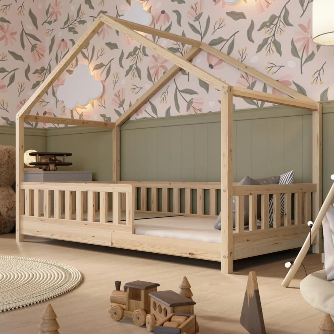 Crazy House Montessori-Hausbett aus Holz