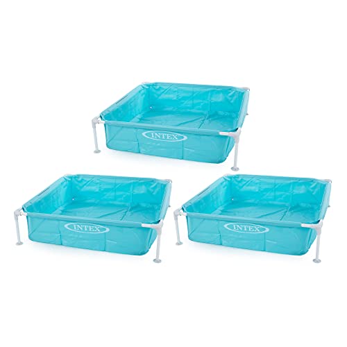Intex 4ft x 4ft x 12in Mini Frame Kids Beginner Kiddie Swimming Pool (3 Pack) : Giochi e giocattoli