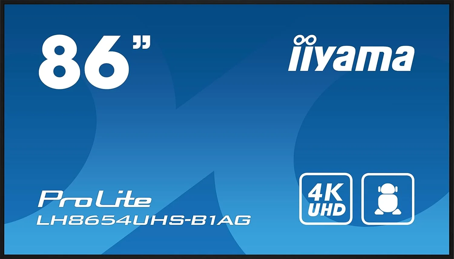 iiyama Prolite LH8654UHS-B1AG 217cm 85,6' Digital Signage Display IPS LED Panel 4K UHD VGA DVI HDMI DP in/Out USB2.0 RS-232c RJ45 Mediaplayer