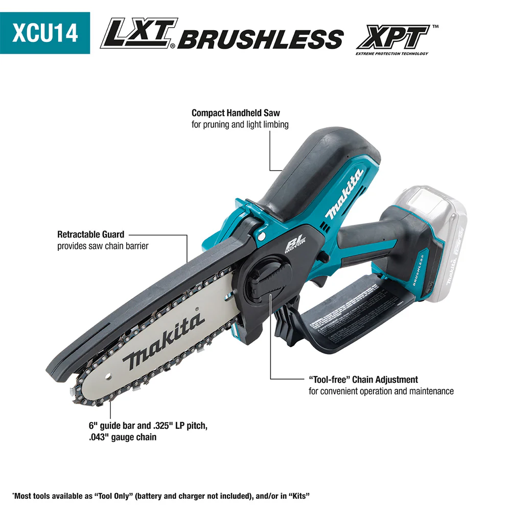 2025 Makita XCU14Z Draadloze Takzaag 18V LXT BL met Borstelloze Motor - Alleen Gereedschap