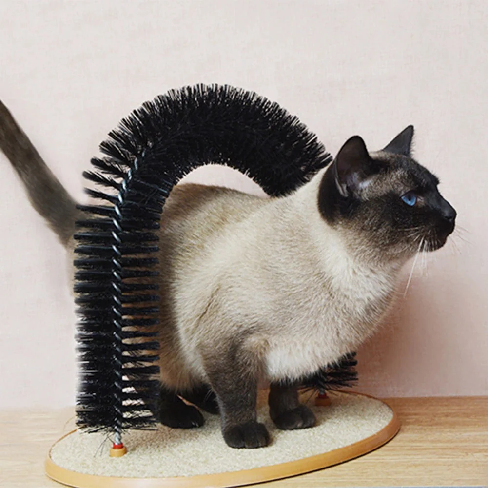Cat Self Grooming Arch with Scratching Base