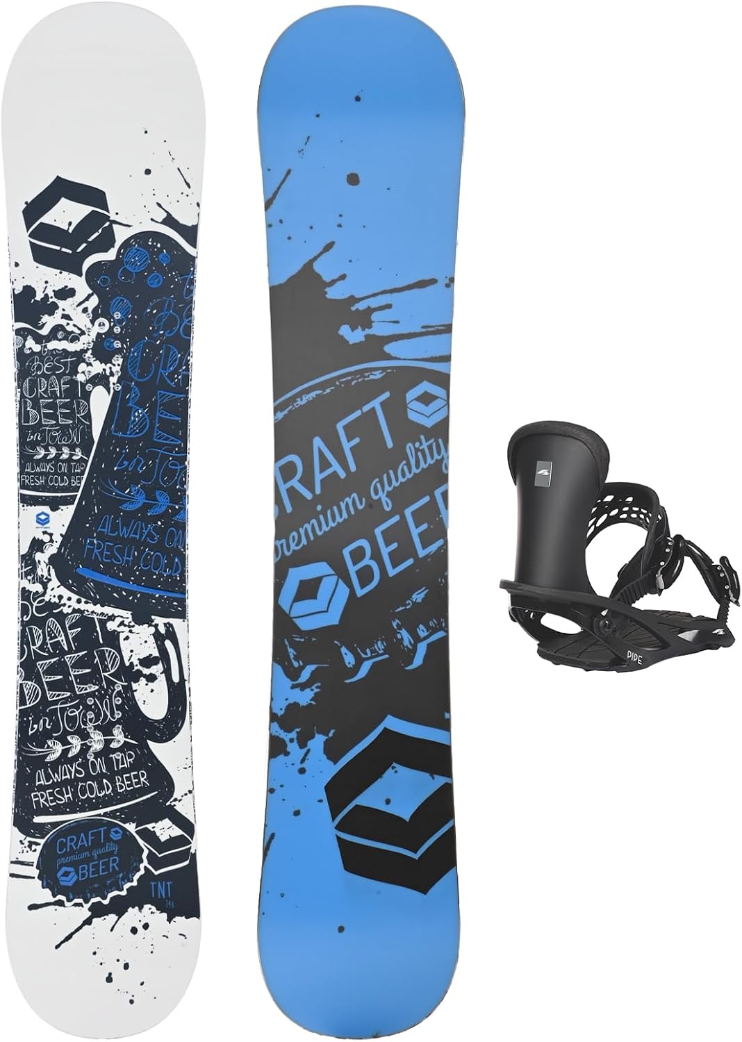 FTWO Set Snowboard TNT Blau 143cm mit Pipe Bindung M Sale