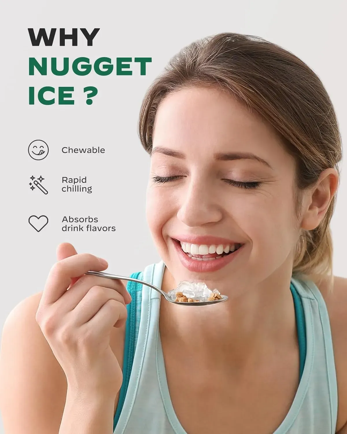Ice Maker Countertop, Pebble Ice Maker with Soft Chewable Ice, One Click Operation Ice Machine with Self Cleaning, 33lbs/24H