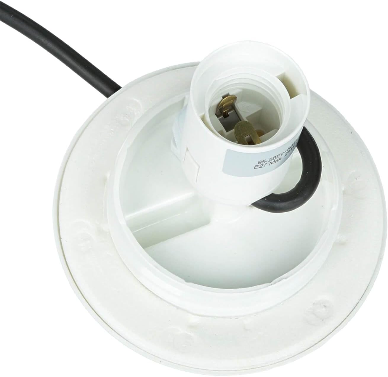 Licht-Erlebnisse Außenleuchte mit Stecker Kabel Ø 60 cm rund IP65 inkl. E27 LED 2700 K warmweiß robuste Wegeleuchte Kugelleuchte Terrasse Garten Lampe