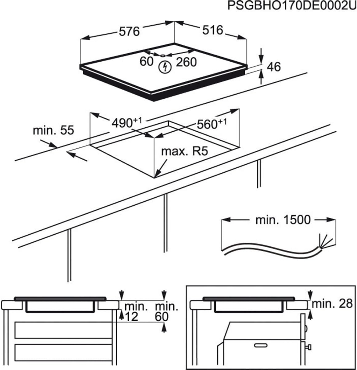 AEG IKB64431XB Autarkes Kochfeld / Induktion / Hob²Hood / Slider-Bedienung / 60 cm / Edelstahlrahmen / 4 Kochzonen / Powerfunktion / Kindersicherung