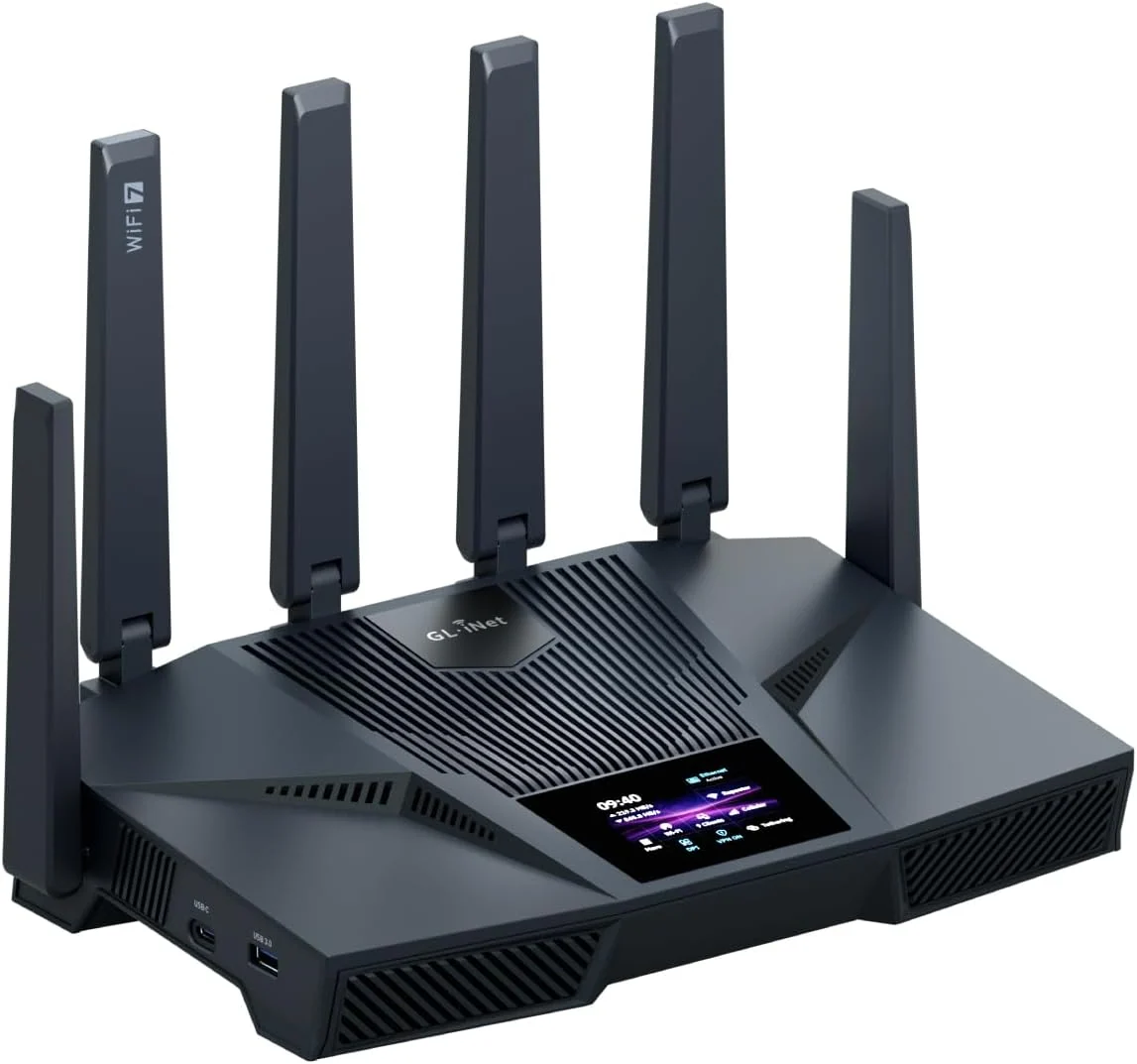 GL.iNet Flint 4 (GL-BE14000) Tri-Band Wi-Fi 7 Heimrouter mit VPN für SOHO