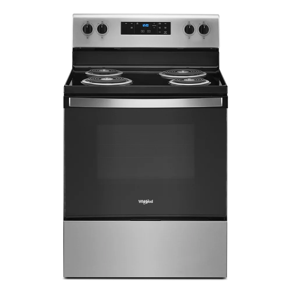 Whirlpool 30 in 4.8 Cu. ft Freestanding Coil Electric Ranger in Stainless Steel