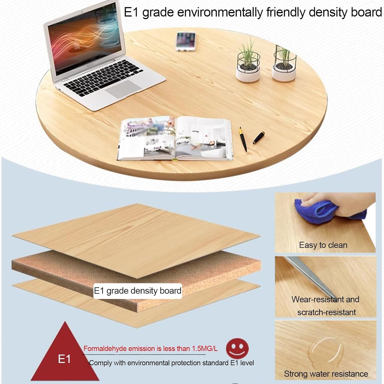 Set tavolo da pranzo rotondo con 4 sedie, mobili salvaspazio per cucina, salotto, ufficio, sale conferenze, perfetto per sala da pranzo e tempo libero, piccolo soggiorno e sala da pranzo