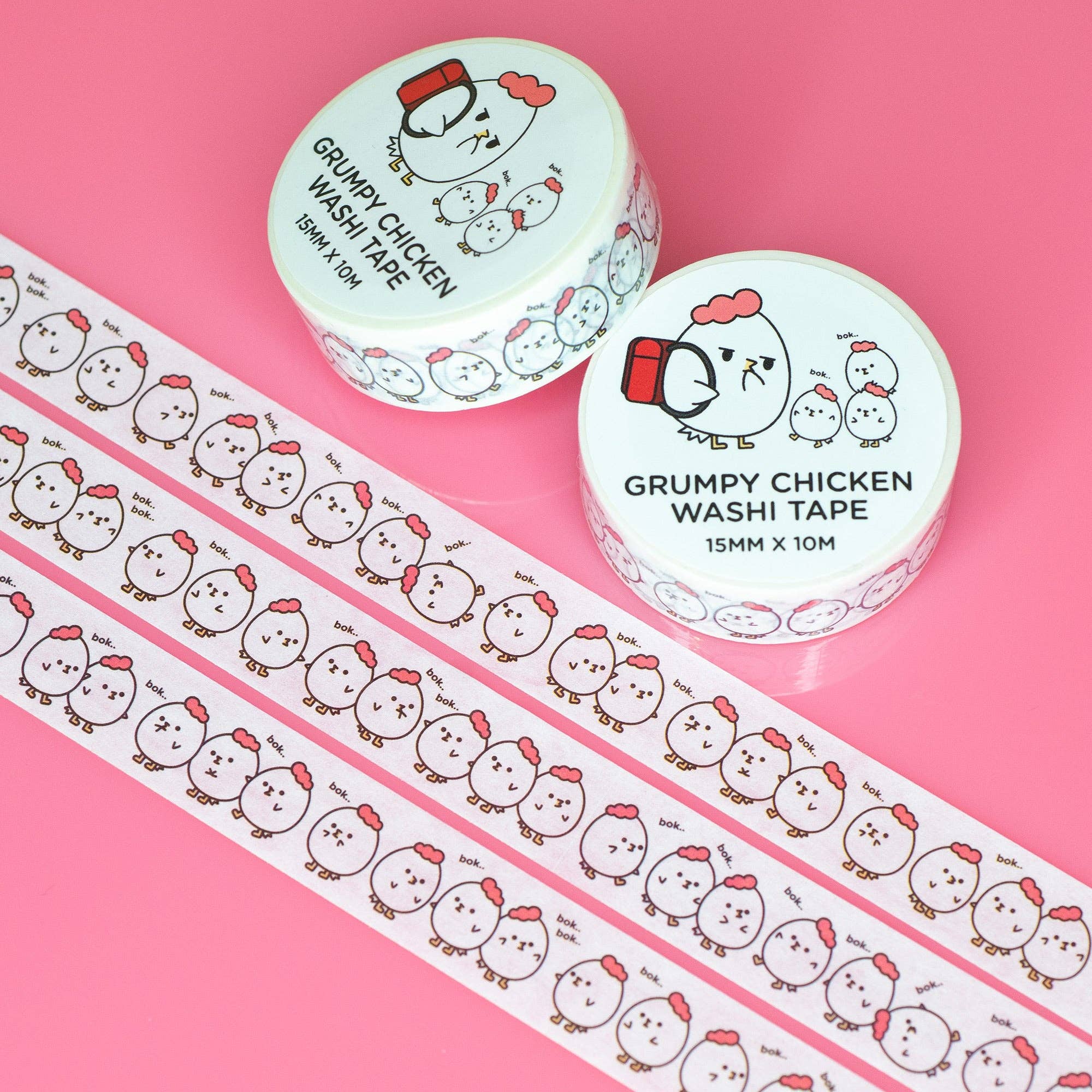 Robot Dance Battle - Tiny Grumpy Chicken Washi Tape